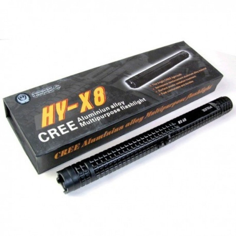 

Аккумуляторный фонарик HY-X8 с шокером (Черный)