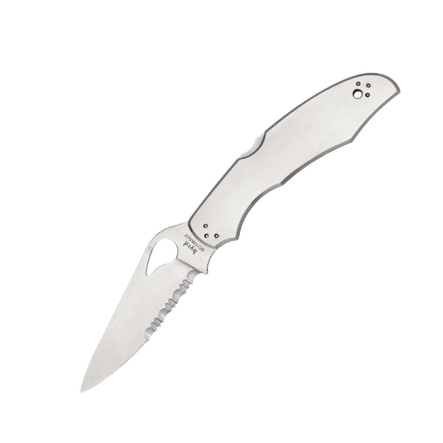 

Карманный нож Spyderco Byrd Cara Cara 2 Steel Handle, полусеррейтор (BY03PS2)