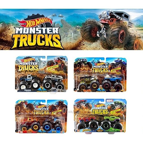 

Набор машинок Hot Wheels Monster trucks внедорожники в ассортименте