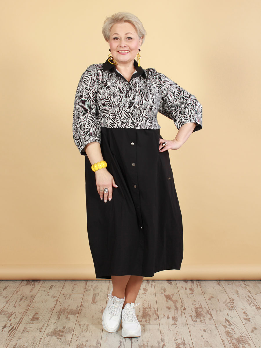 

Платье NadiN Надин 11800 антрацитово-белое, р, Платье NadiN Надин 11800 антрацитово-белое, р. 52