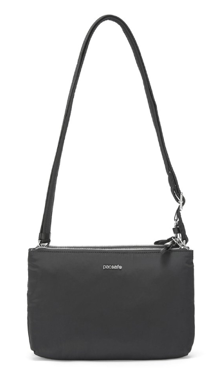 

Женская сумка Pacsafe Stylesafe double zip crossbody 5 степеней защиты черная