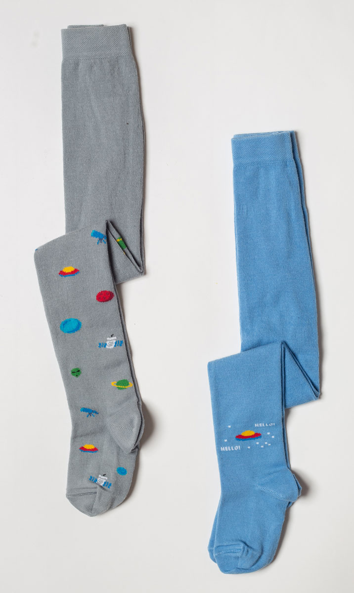 

Набор колготок Мамин Дом для мальчиков серый/голубой 86-92 см, 2 шт.