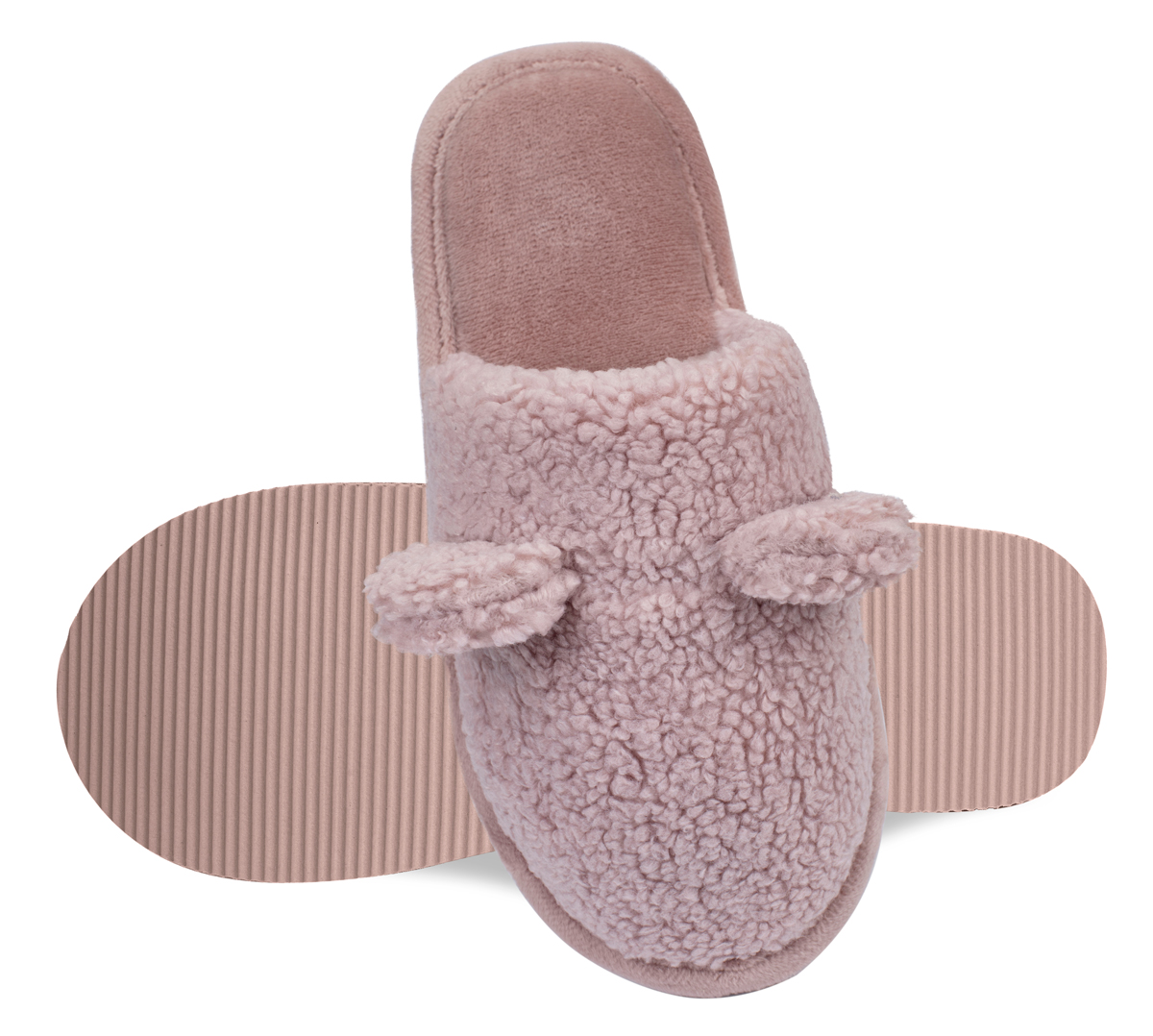 

Тапочки домашние детские Twins Твинс Teddi меховые, розовые р. 34/35 (6259)