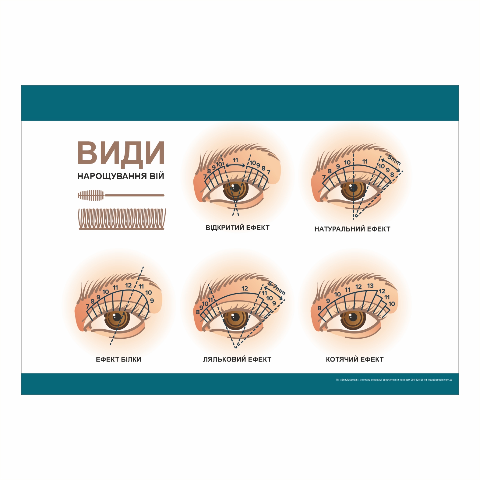 

Плакат Beauty Special “Види нарощування вій” А0 (9365)