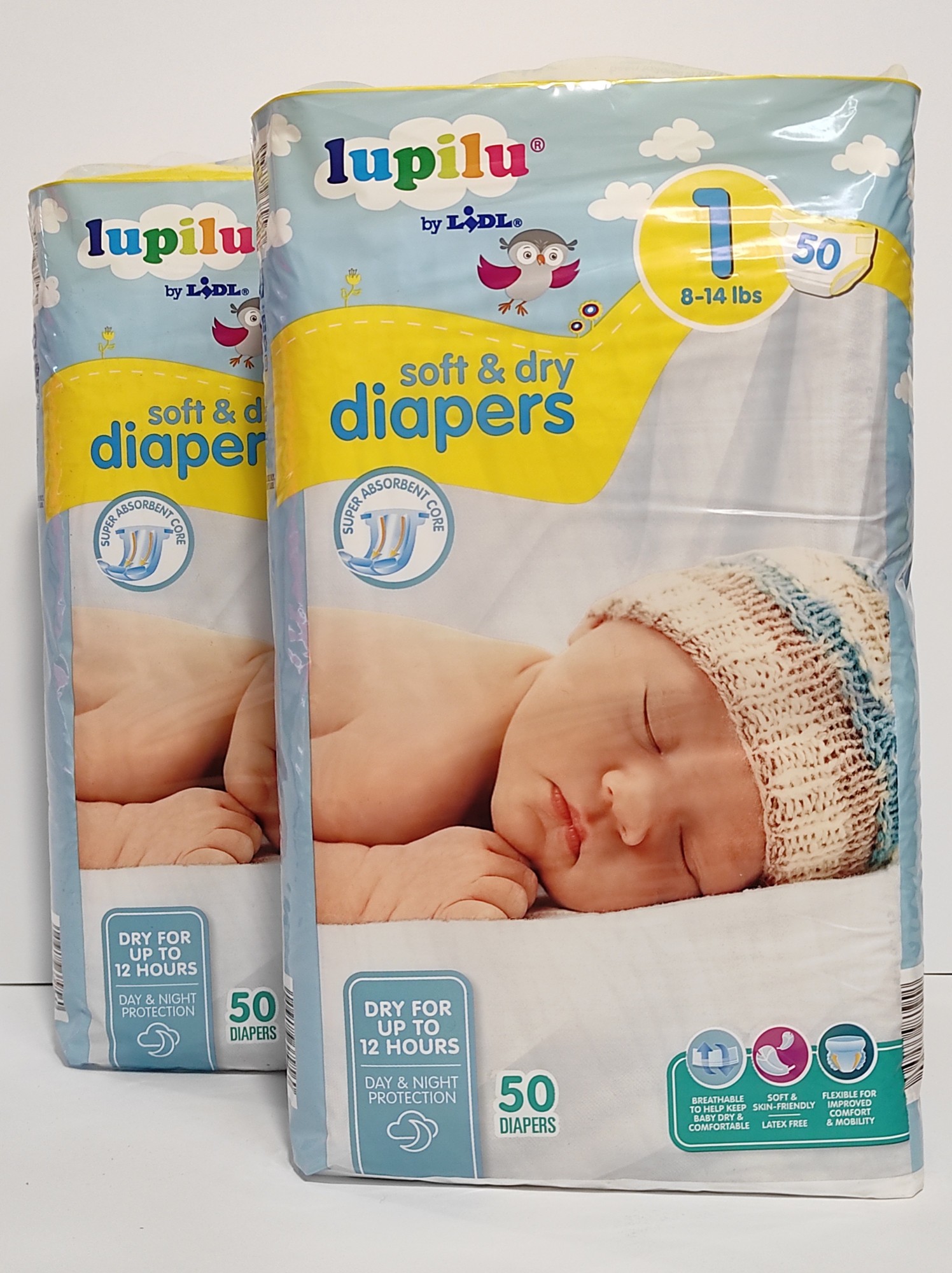 

Підгузки Lupilu soft & dry розмір 1 . Вага 3-6 кг. 100 шт.