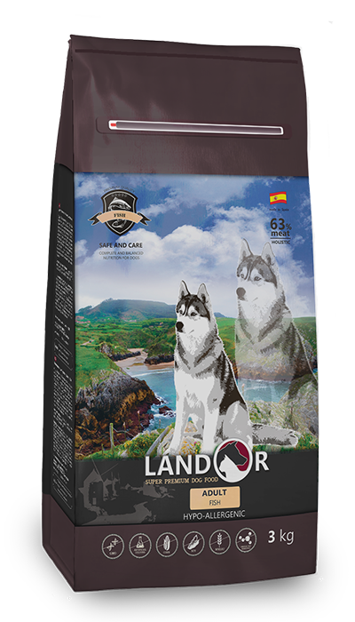 

Сухий корм Landor (Ландор) для дорослих собак з рибою та рисом 1кг