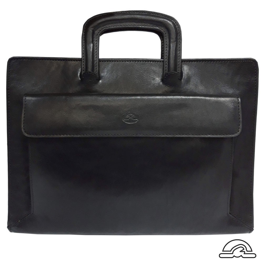 

Папка с ручками для бумаг кожаная Tony Perotti Italico 8232 nero черная