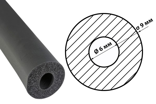 Изоляция для труб каучуковая ODE R-Flex Pipe Std 9х6 мм – фото, отзывы ...