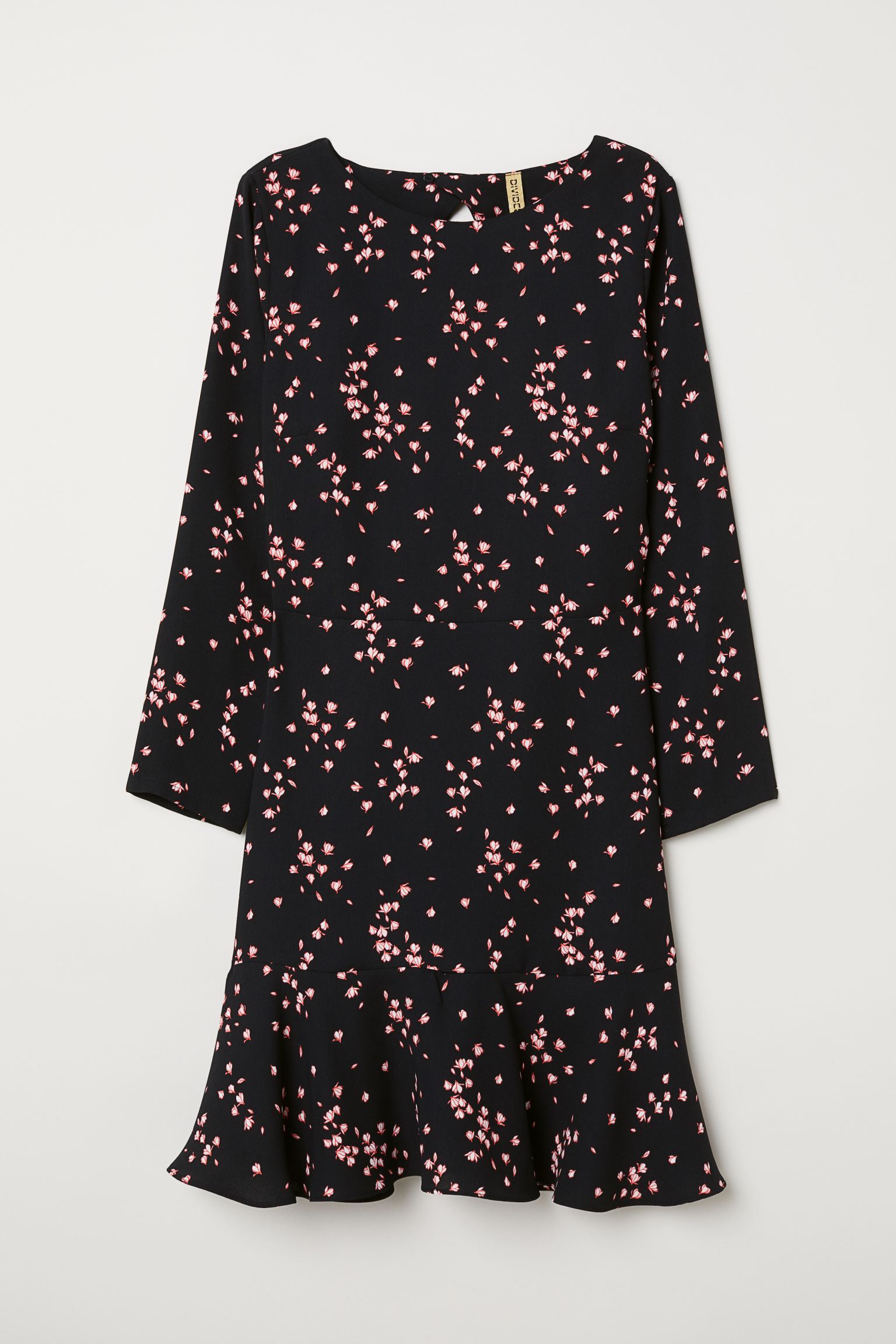 

Платье H&M 36 черный с рисунком 6469037RP21_черный с рисунком