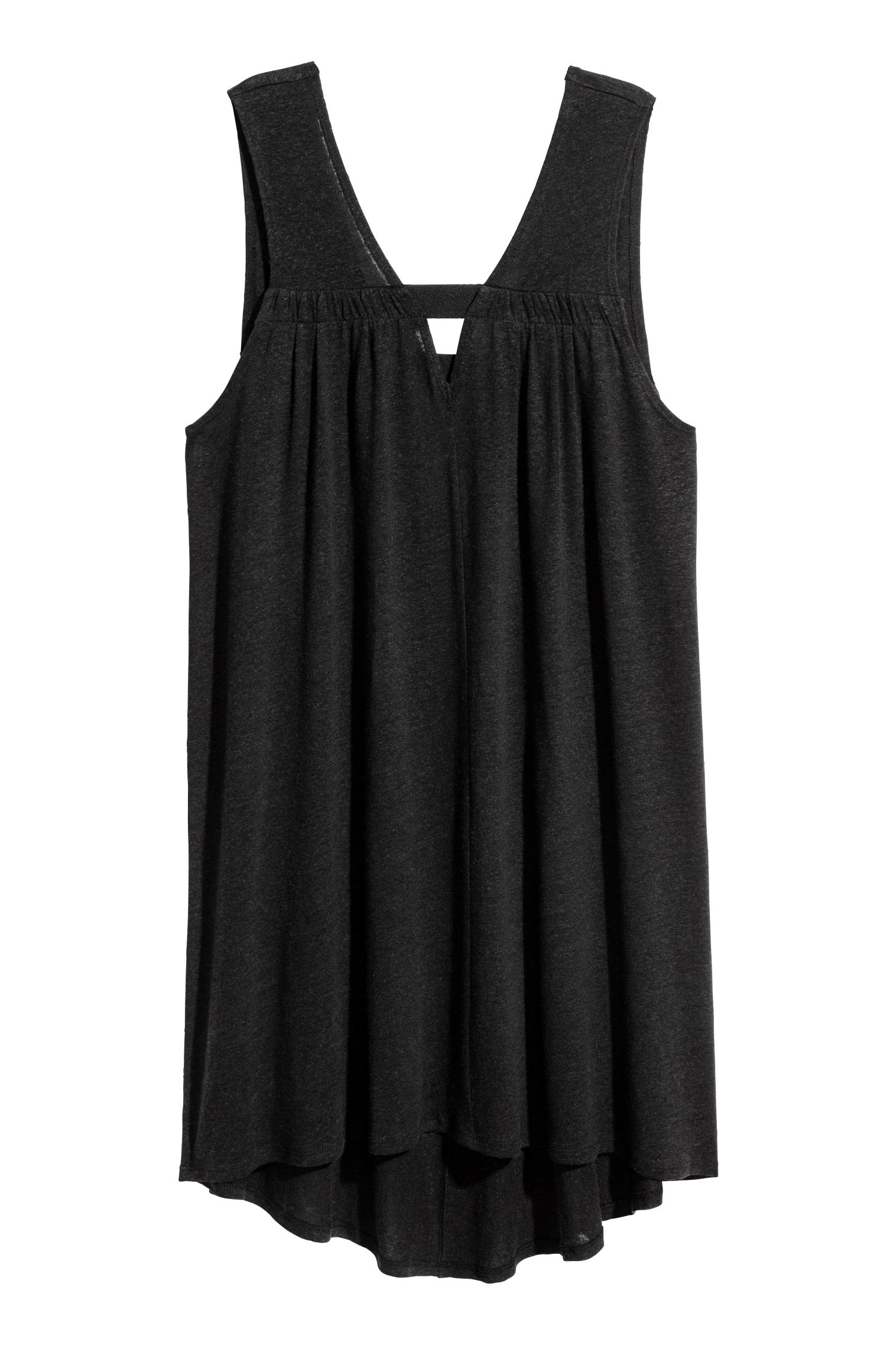 

Платье льняное H&M M Черный 5301496RP21_черный