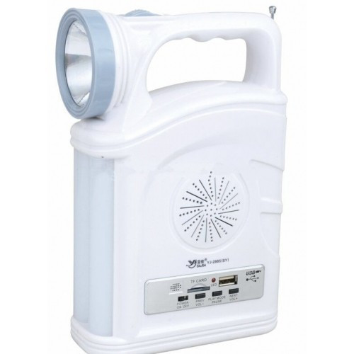 

Фонарь ручной переносной аккумуляторный Yajia YJ-2885SY с радио и MP3 White