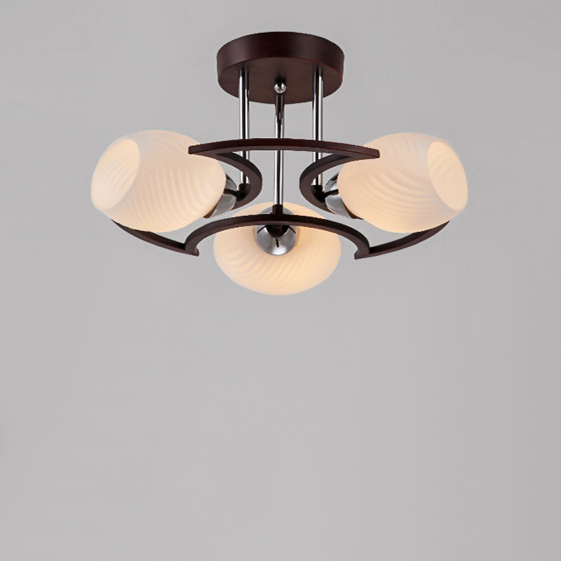 

Люстра стельова Light House SRS-16394/3 коричневий + хром