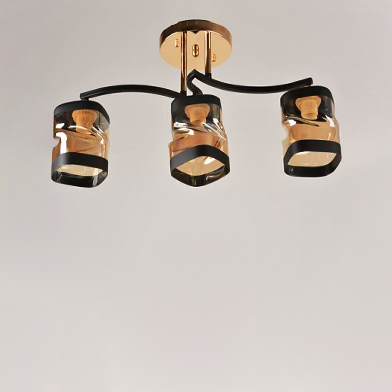 

Люстра стельова Light House SRS-16401/3 золото + чорний