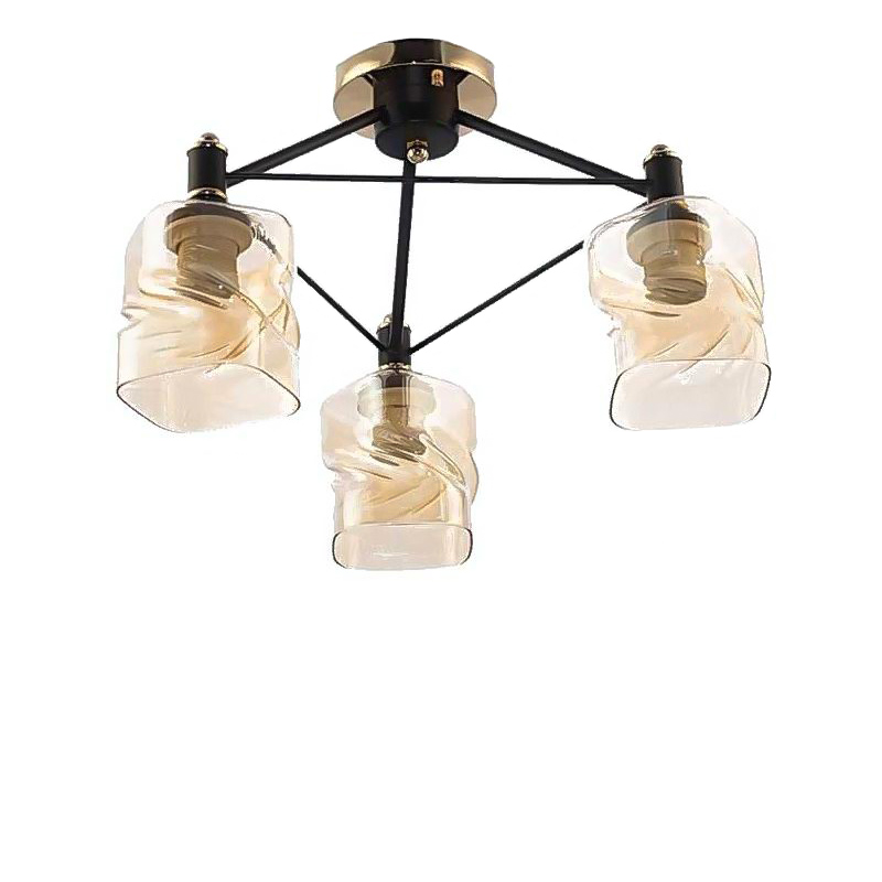 

Люстра стельова Light House SRS-16304/3 золото + чорний