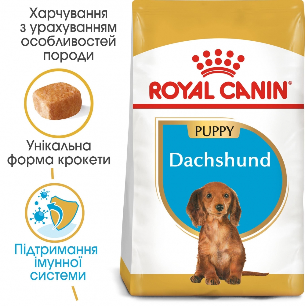 

Сухой корм Royal Canin Dachshund Puppy для щенков до 10 месяцев 1.5 кг