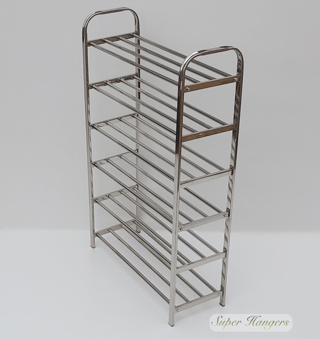 

Полка для обуви Shoe Rack MPR6 металлическая хромированная на 6 ярусов