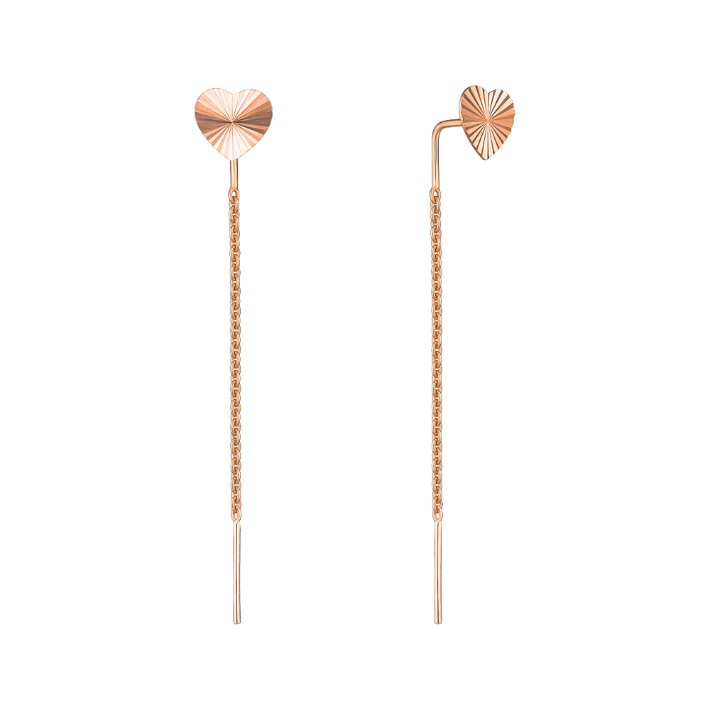 

Серьги-подвески из красного золота 000147750