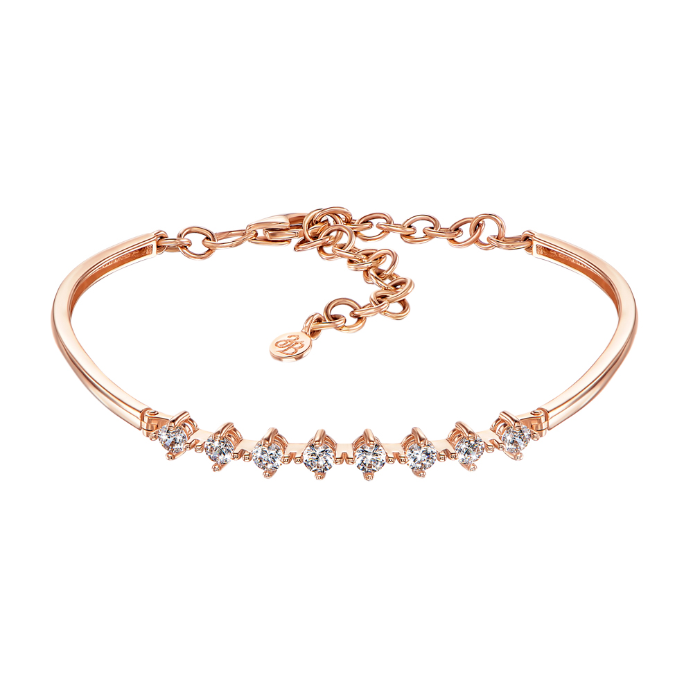 

Браслет из красного золота с фианитами S Zirconia 000132832 б/р размера
