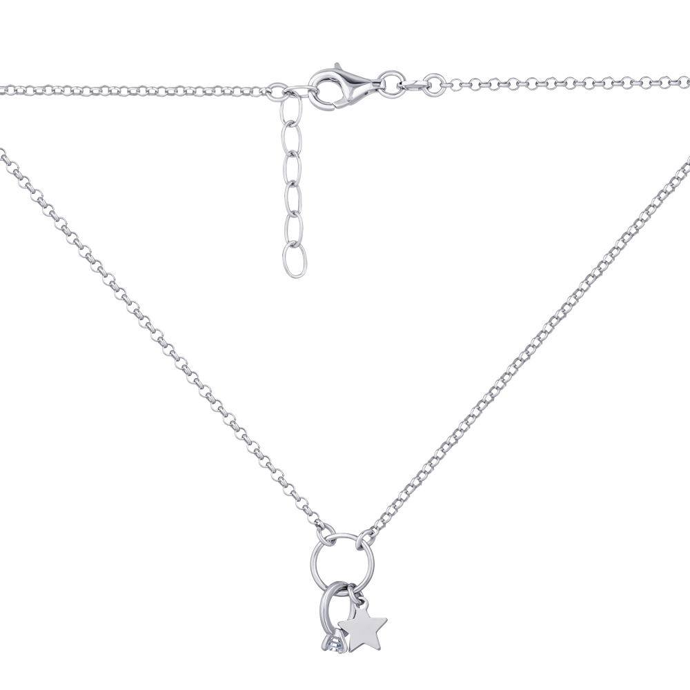 

Серебряное колье с фианитами 000147420 40 размера