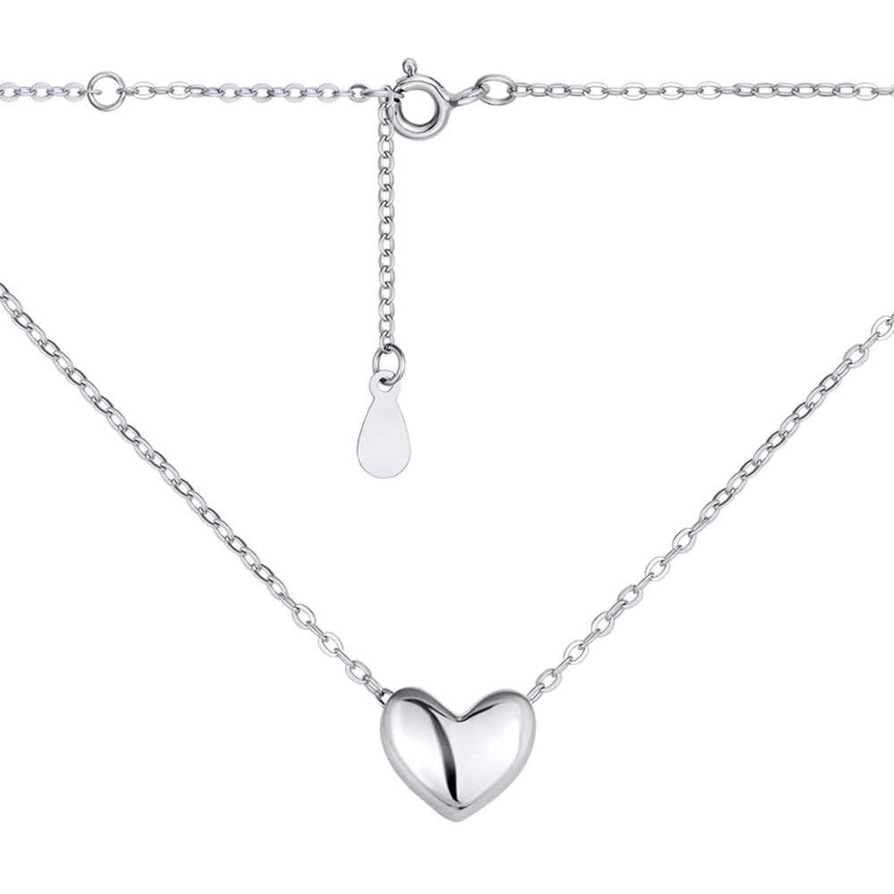 

Серебряное колье с подвеской-сердечком 000140018 45 размера