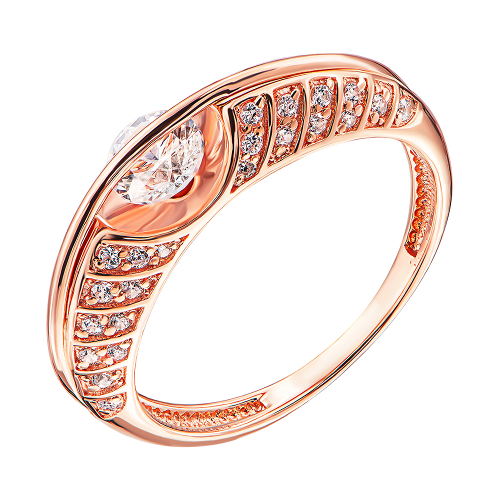 

Кольцо из красного золота с фианитами S Zirconia 000137700 16 размера