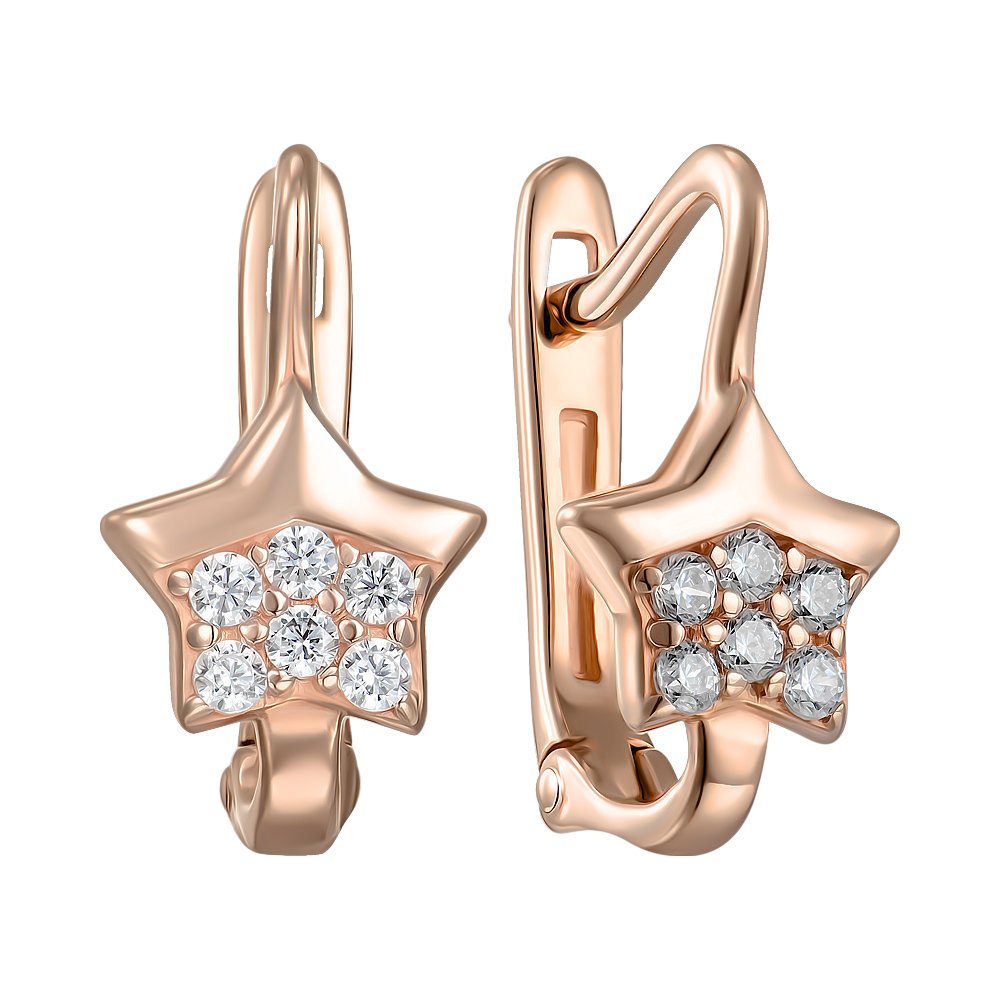 

Серьги из красного золота с фианитами 000151067