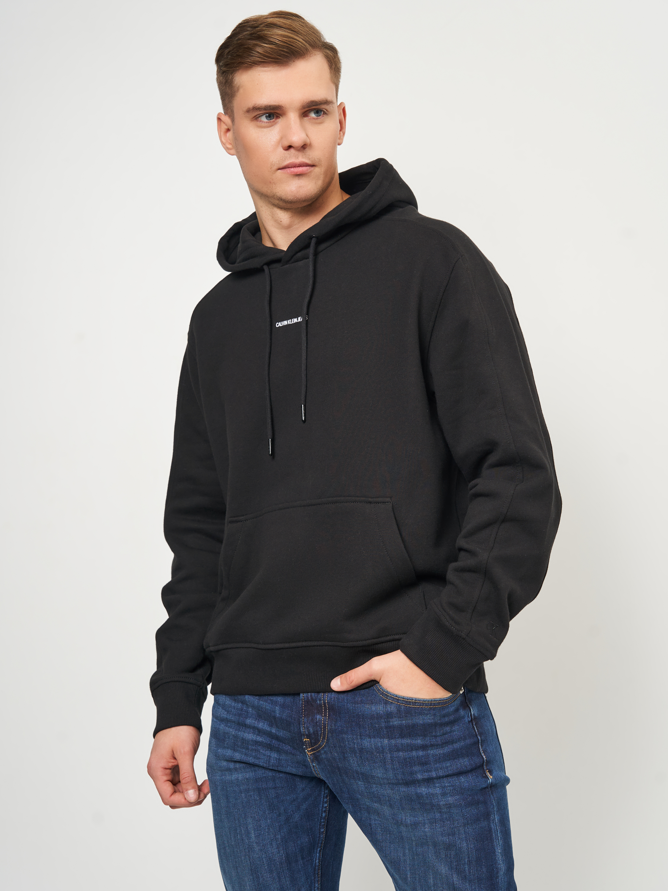 

Джемпер Calvin Klein Jeans Micro Branding Hoodie J30J317388-BEH L Black