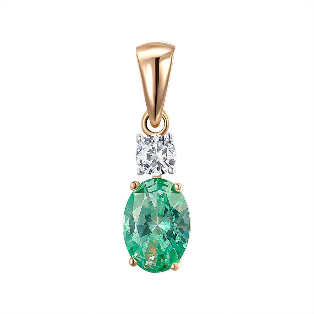 

Подвеска из красного золота с фианитами S Zirconia 000138585