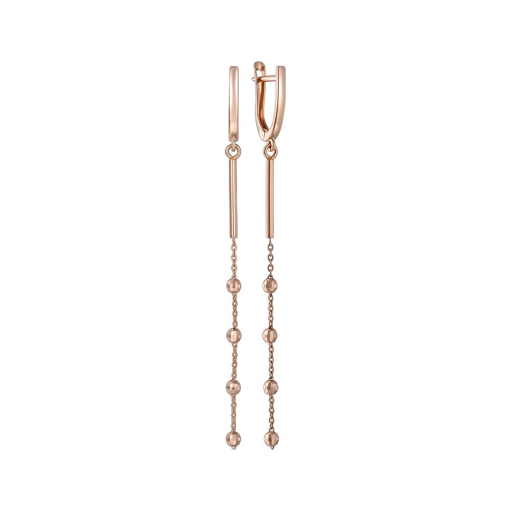 

Серьги-подвески из красного золота 000151075