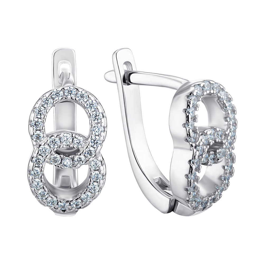

Серебряные серьги с фианитами 000149314