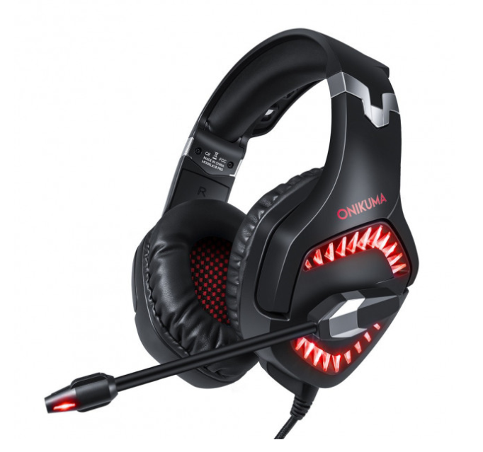 

Наушники игровые светодиодная подсветка ONIKUMA Gaming LED K1 Pro Черный/Красный