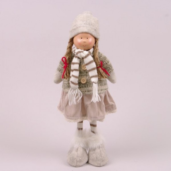 

Фигурка мягкая новогодняя Девочка 44 см. Flora 21268 (NAT07833)