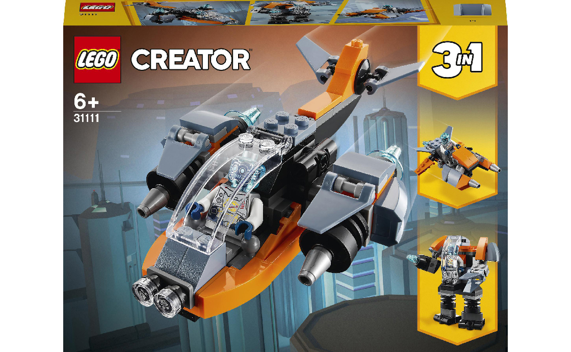 

Конструктор LEGO Кібердрон 113 деталей (31111)