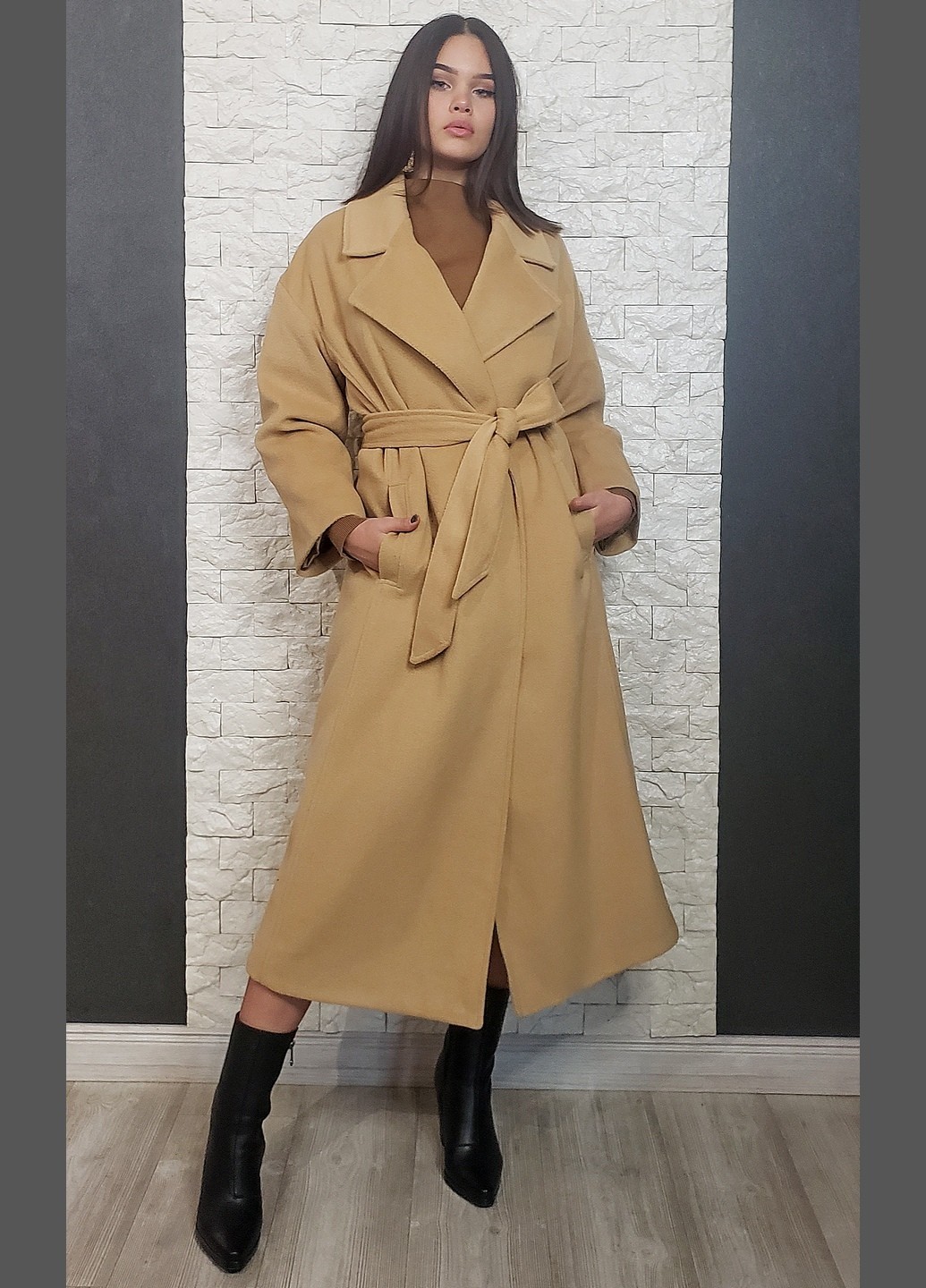 

Пальто Hot Fashion бежевый S 45-2389