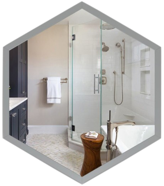 

Зеркало J-Mirror Hexagon Alu 70x60