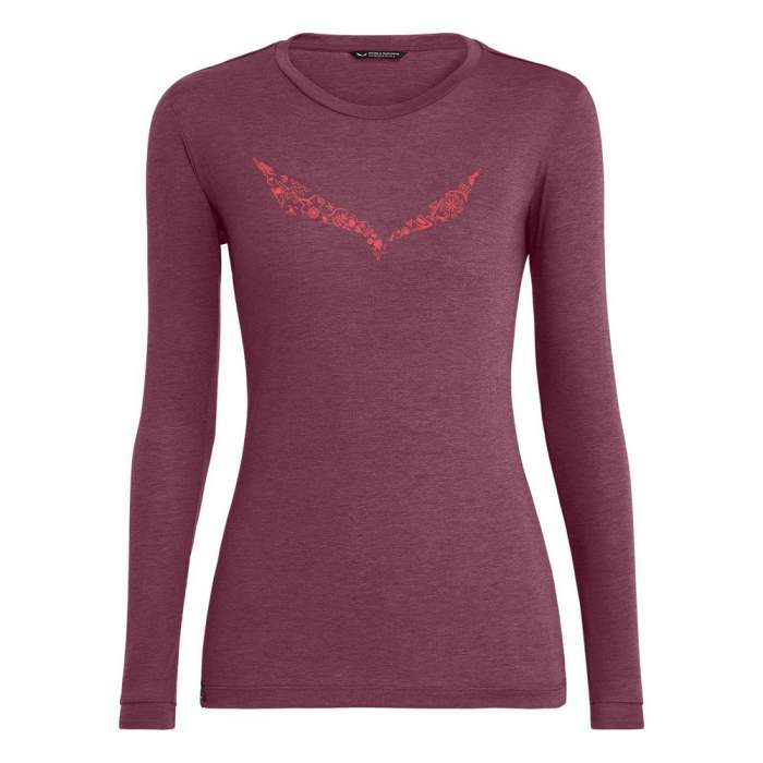 

Футболка Salewa Solidlogo Dry L/S Tee Wms 6368 червоний 38/32, Футболка Salewa Solidlogo Dry L/S Tee Wms 6368 червоний 38/32 (XS)