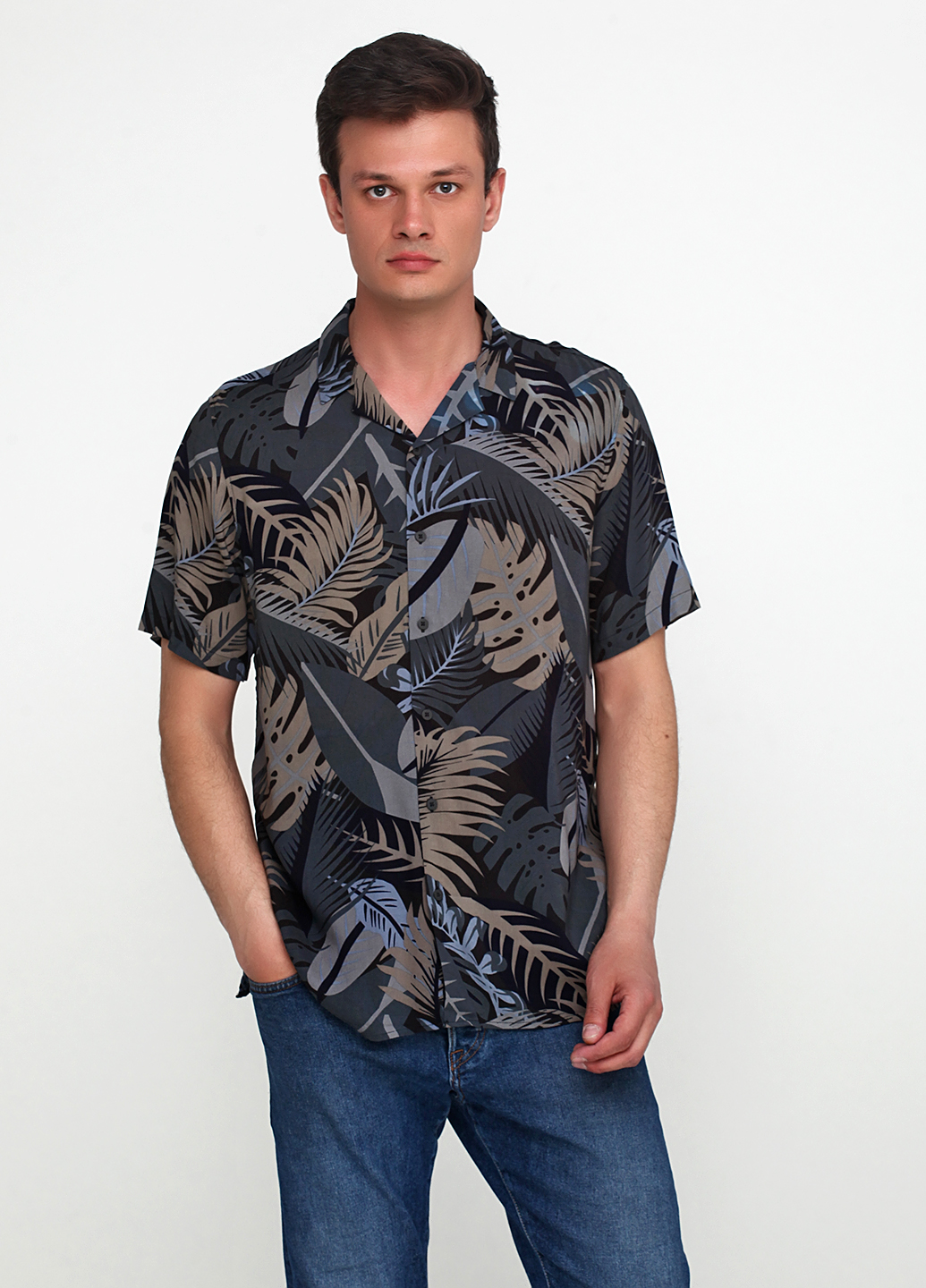 

Рубашка H&M S Хаки 4833016RP21_хаки