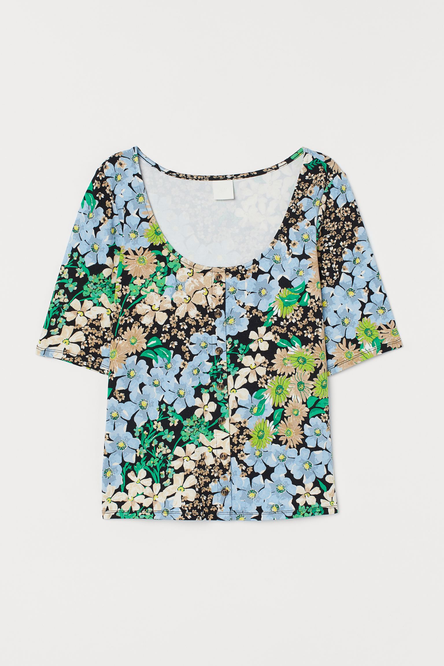 

Топ H&M S комбинированный цветы 8323591sm_комбинированный цветы