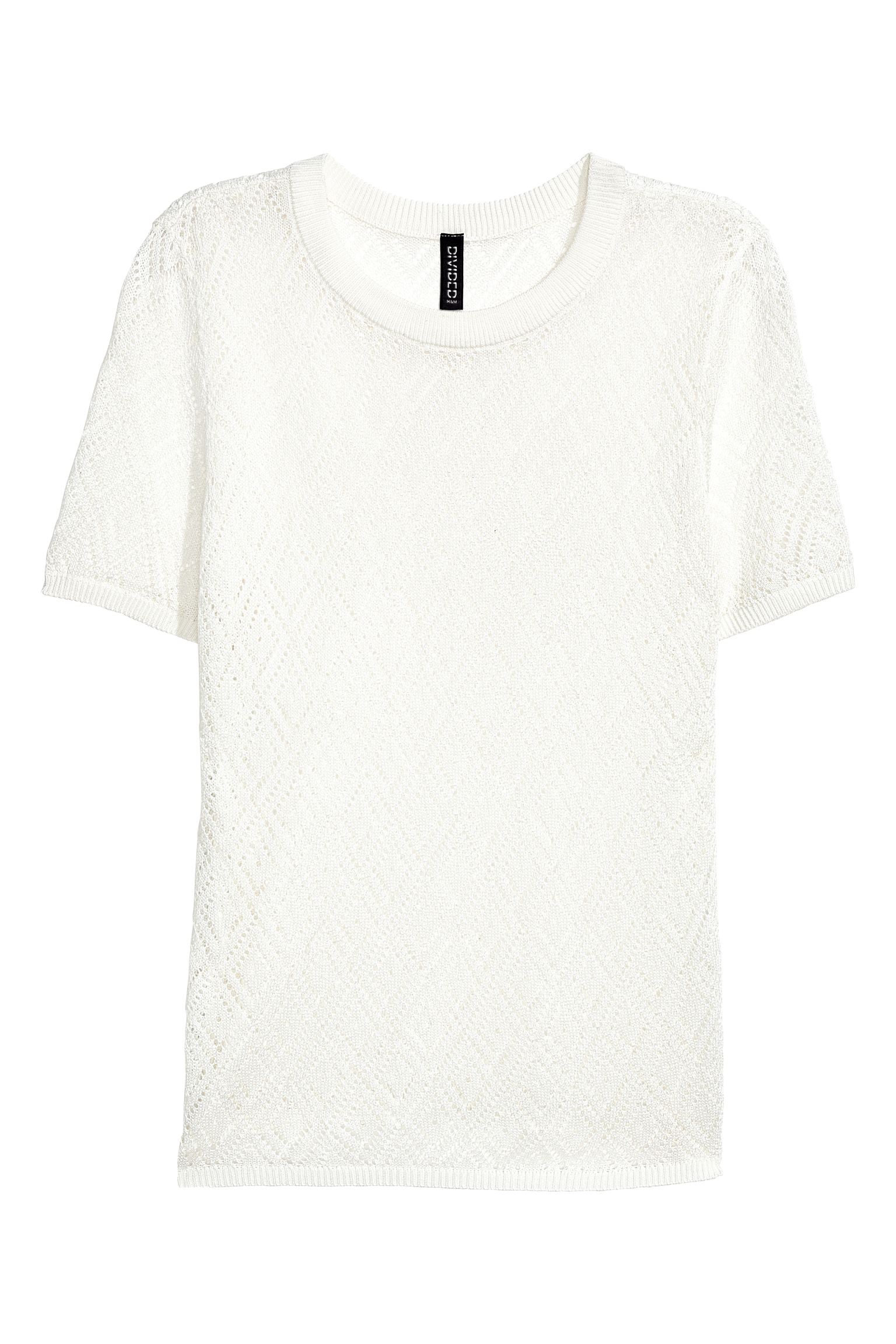 

Топ ажурный с к/р H&M M Белый 5026456RP1_белый