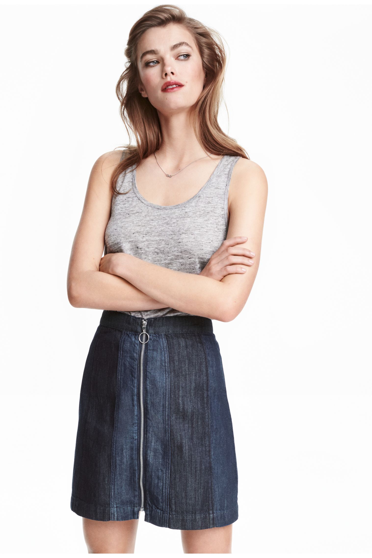 

Юбка джинсовая H&M 34 Синий 4084113RP12_синий