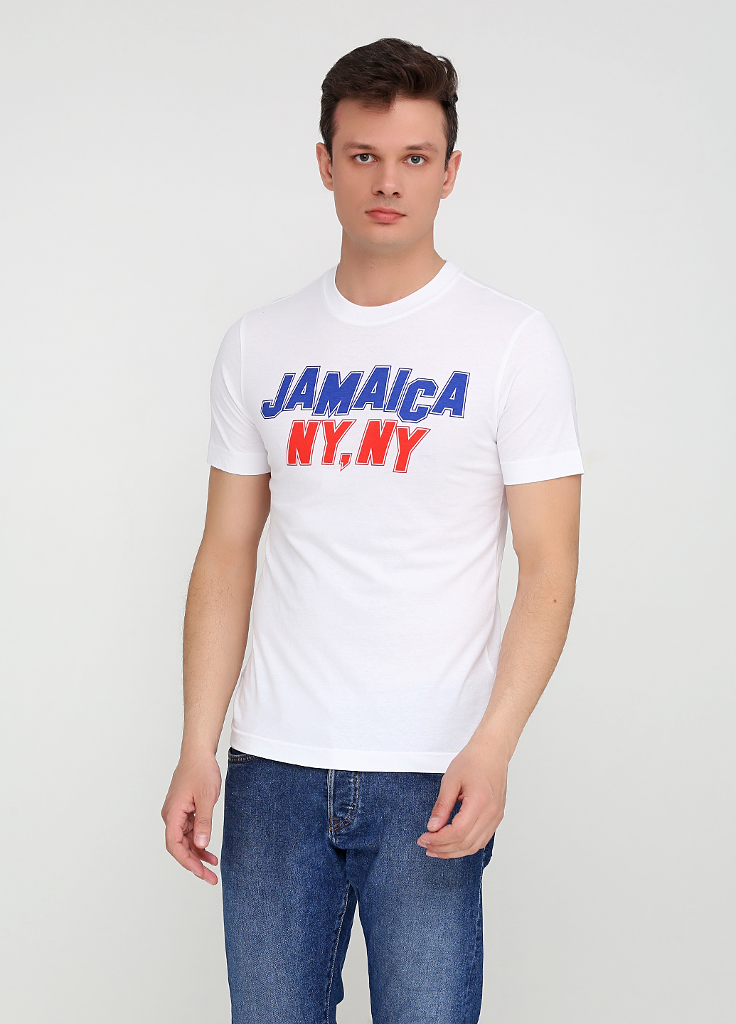 

Футболка H&M S белый с принтом 5099376RP21_белый с принтом