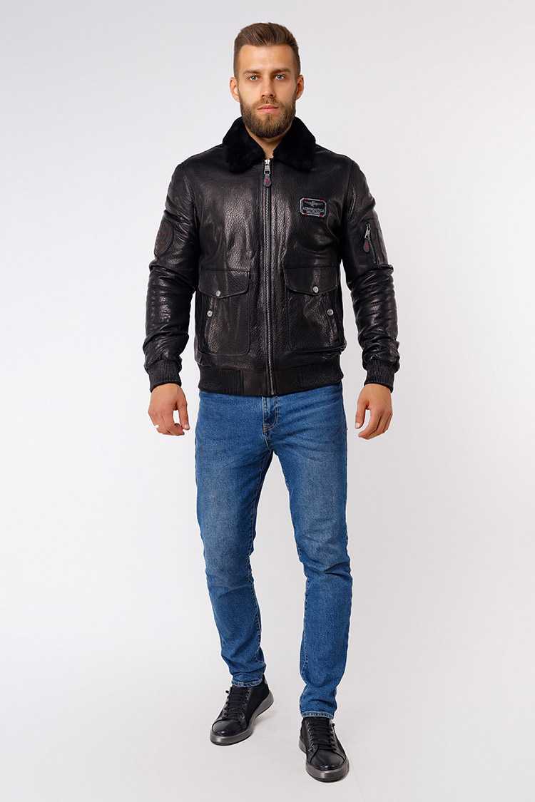 

Дубленка Aero military 7006  Черная 268540010, Дубленка Aero military 7006 48 Черная 268540010