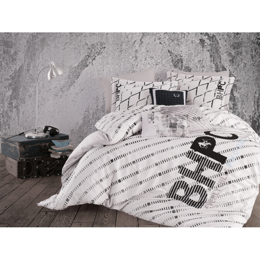 

Постельное белье Beverly Hills Polo Club ранфорс BHPC 016 Black евро
