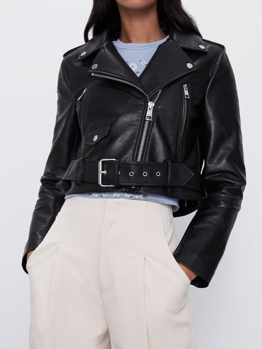 

Куртка из искусственной кожи Zara 3427/002/800 S Черная