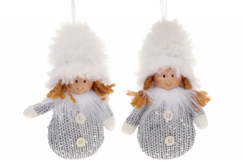 

Новогодняя подвесная игрушка Детки 12см, 2шт/уп Bon 822-328 (NAT07705)