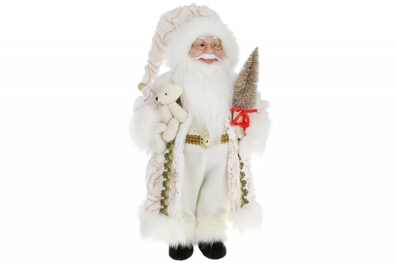 

Новогодняя игрушка Санта, 45см, цвет - белый с золотом Bon 822-315 (NAT07695)