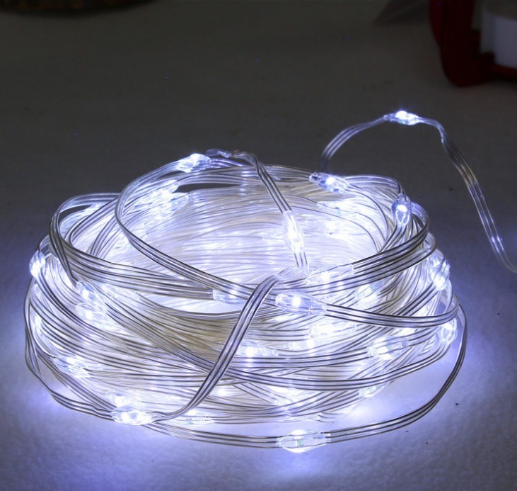 

Светодиодная гирлянда новогодняя на проволоке 50м 500Led 8 Режимов IP44 для домашнего или уличного освещения RD 218 Цвет ламп Белый