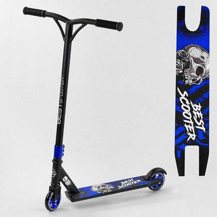 

Трюковый самокат Best Scooter алюминиевый диск 100 мм Синий (67531)