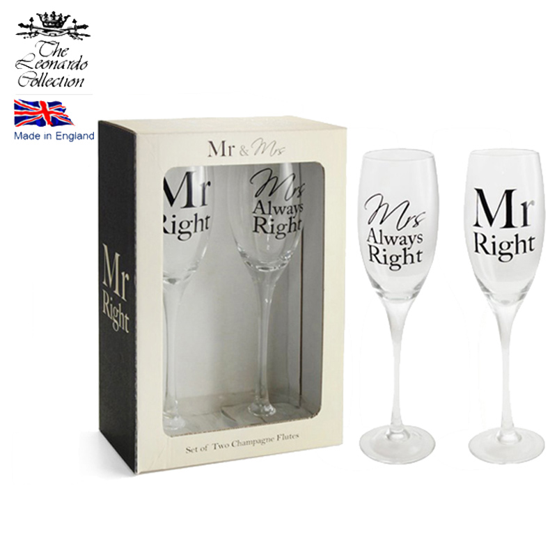 

Набор бокалов для шампанского Mr and Mrs Right Флутес 2 шт Leonardo Collection SS33054 Разноцветный