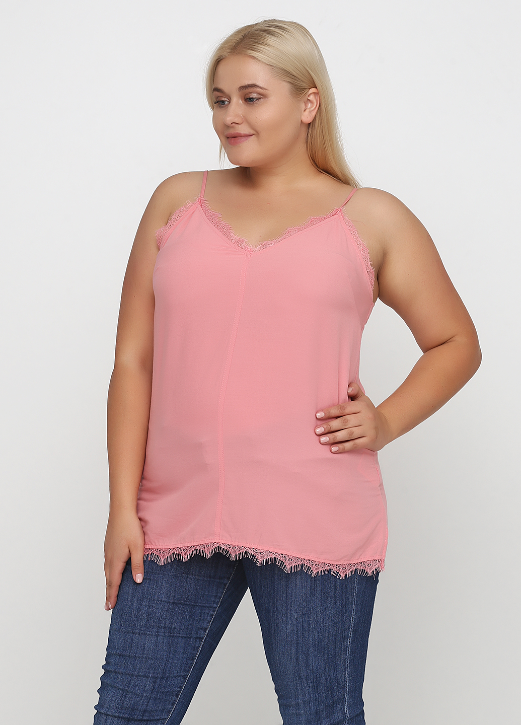 

Майка с кружевом H&M 38 Розовый 4578555RP1_розовый